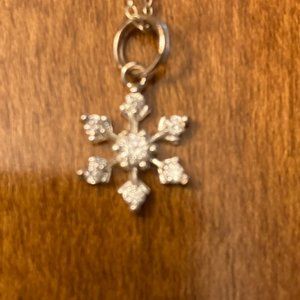 Silver Necklace with Snowflake